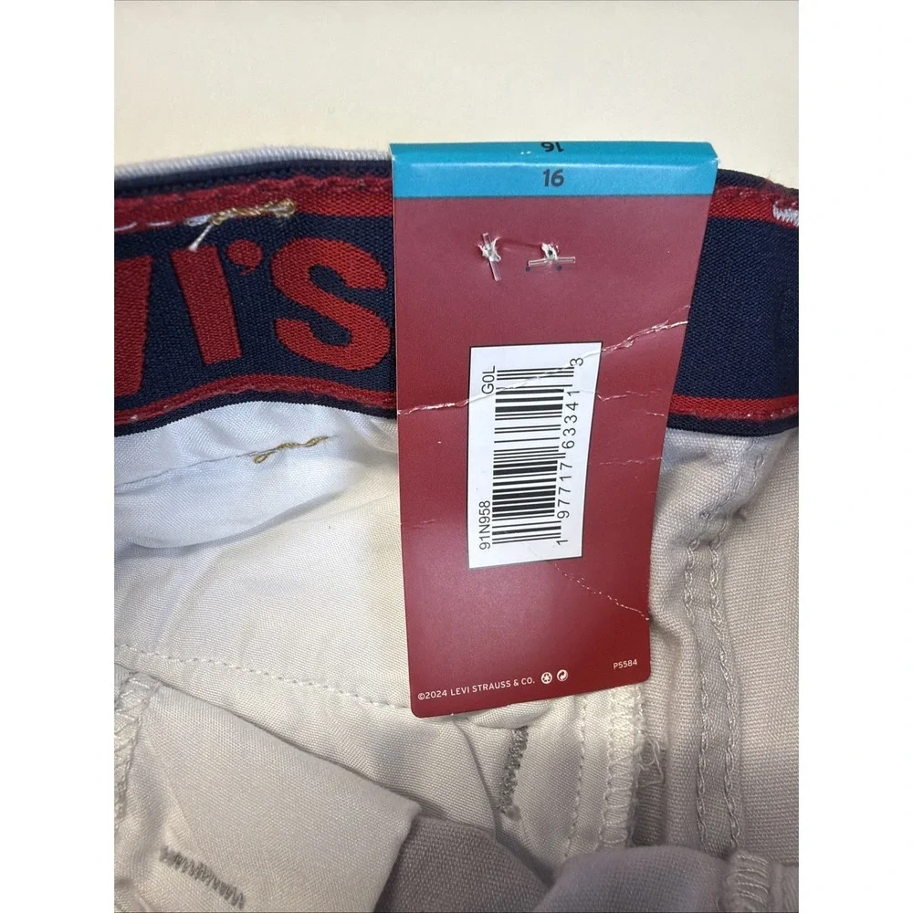 Boys Size 16 Levi's Youth Boys' Cargo Shorts Adjustable Waistband Pockets Gray